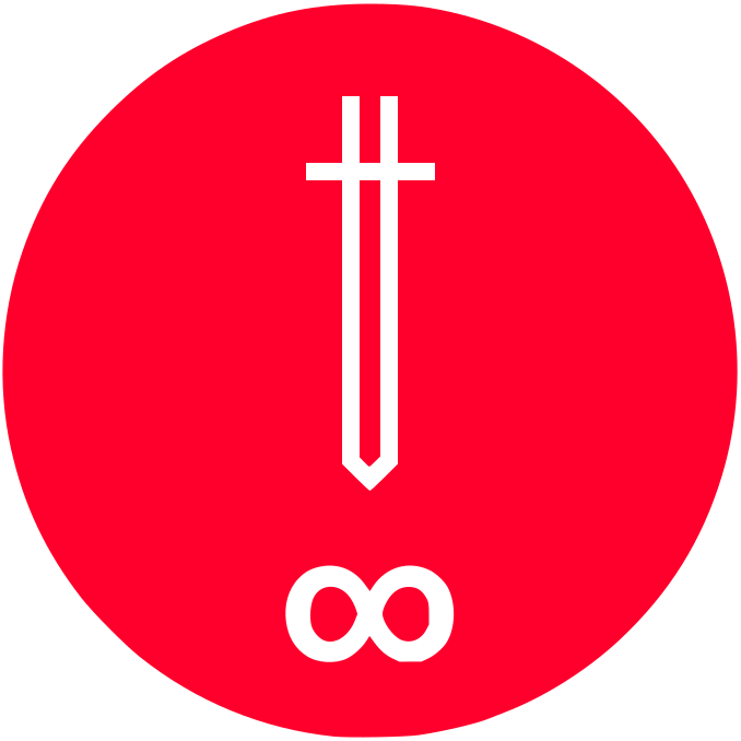Project%20ANTIFUCK.png A red logo depicting a thin sword pointing down at an infinity symbol.